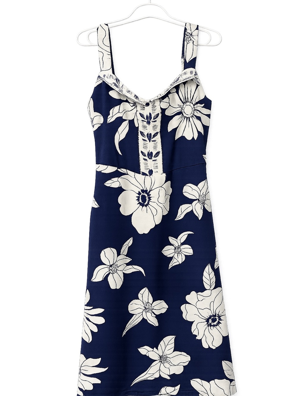Draper James RSVP Floral Linen Blend Empire Waist Dress
